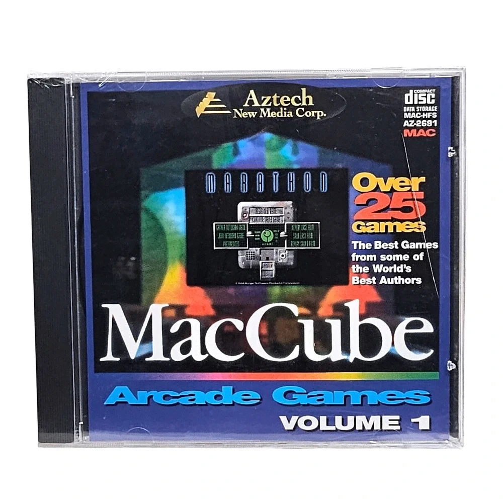 Aztech MacCube Arcade Games Volume 1 Mac‎ CD-ROM Sealed NIB